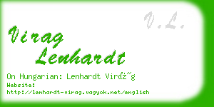 virag lenhardt business card